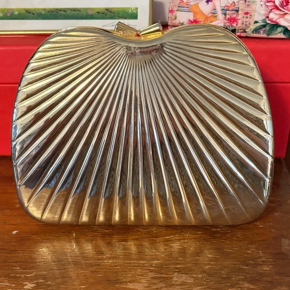 Vintage Saks Fifth Avenue Gold Shell Clutch